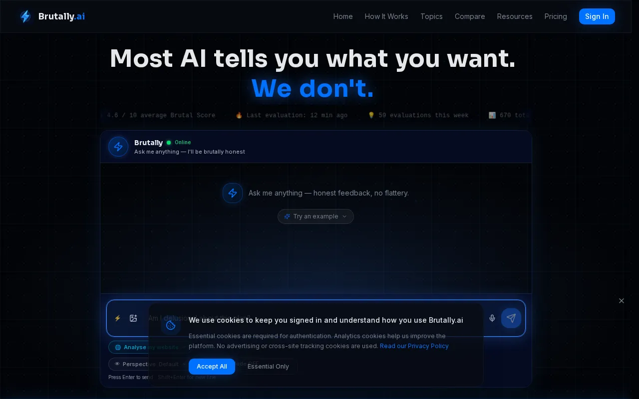 Brutally.ai — preview screenshot