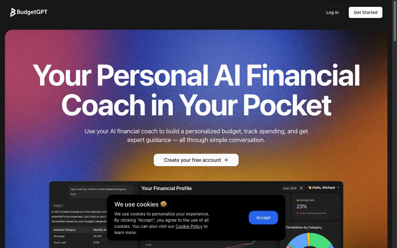 BudgetGPT — preview screenshot