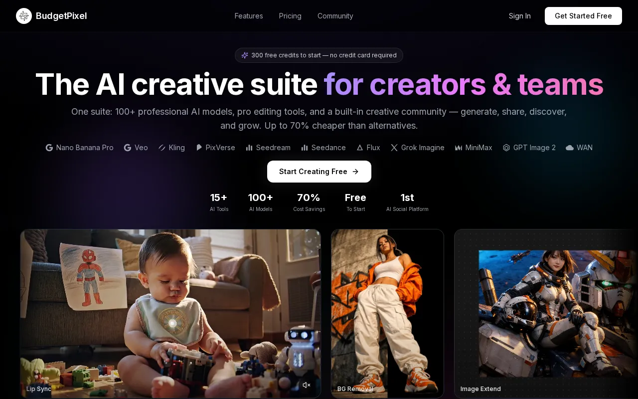 BudgetPixel — pricing page