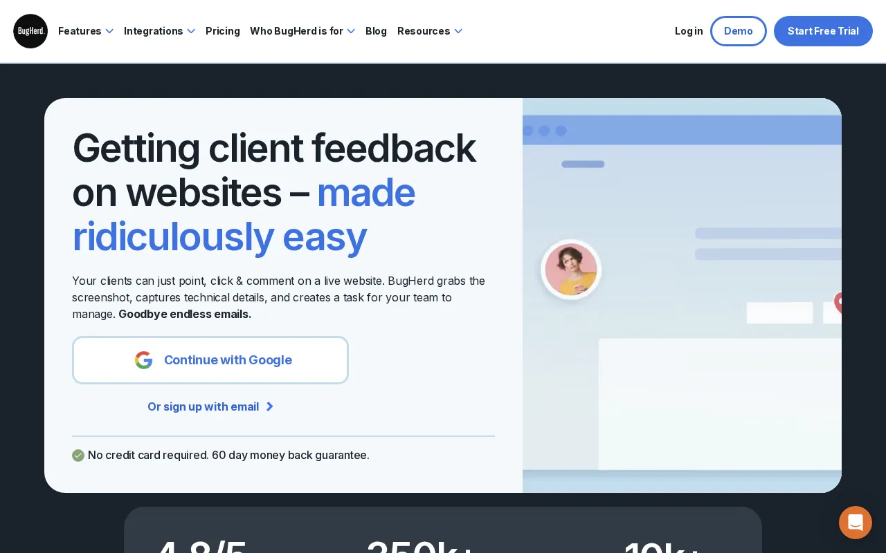 Bugherd — preview screenshot