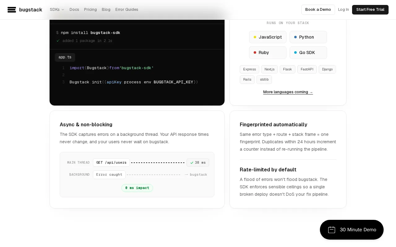 bugstack — preview screenshot