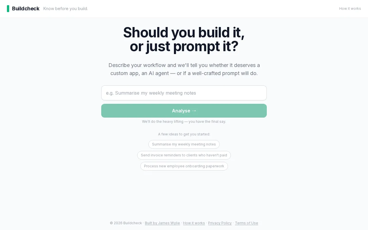 BuildCheck — preview screenshot