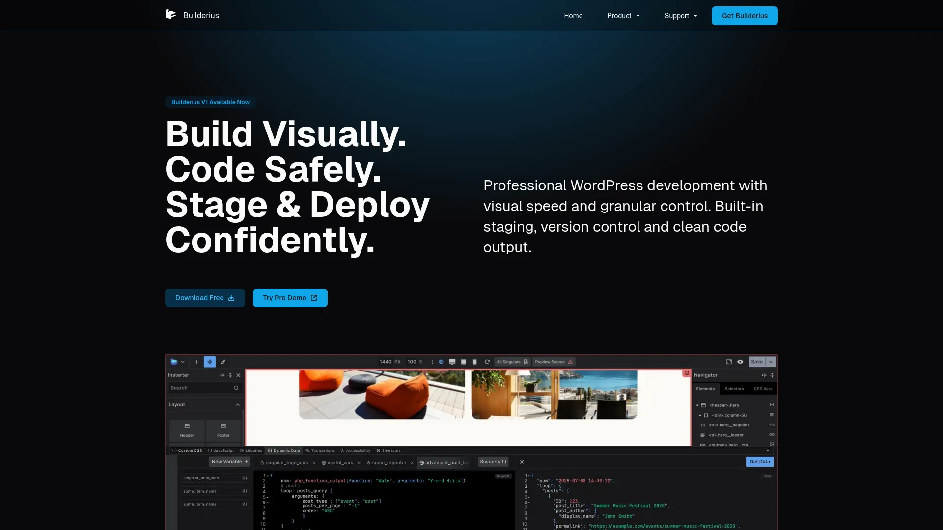 Builderius — preview screenshot