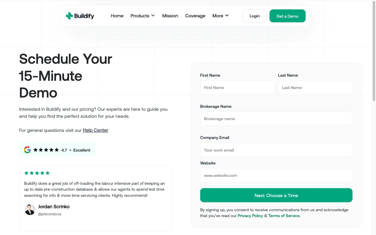 Buildify — pricing page