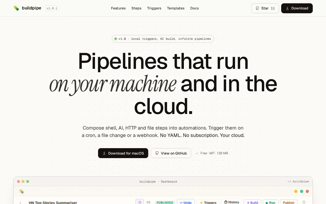 buildpipe — preview screenshot