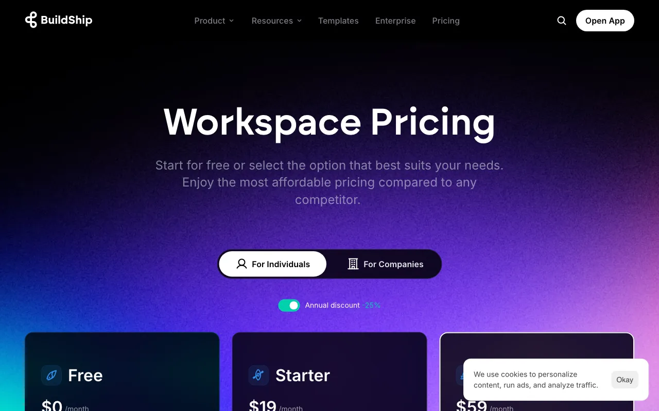 BuildShip — pricing page