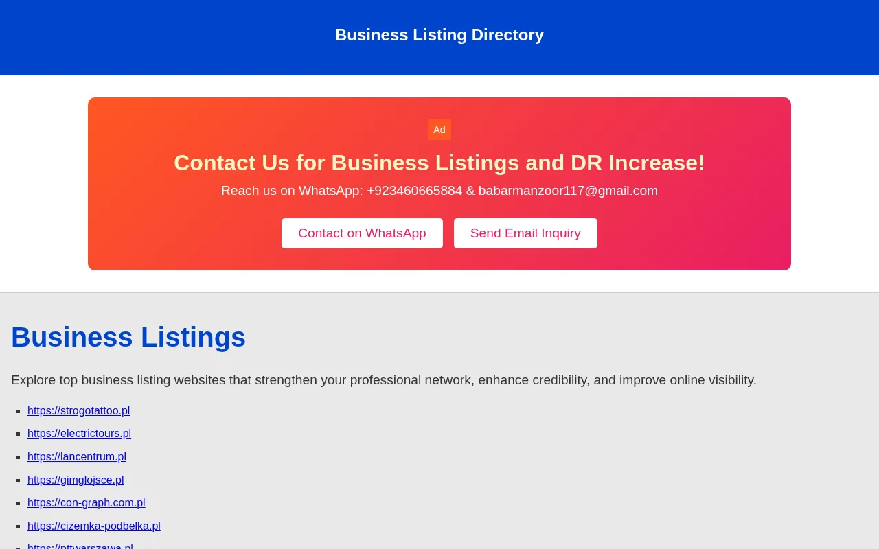 Business Listing Directory — preview screenshot