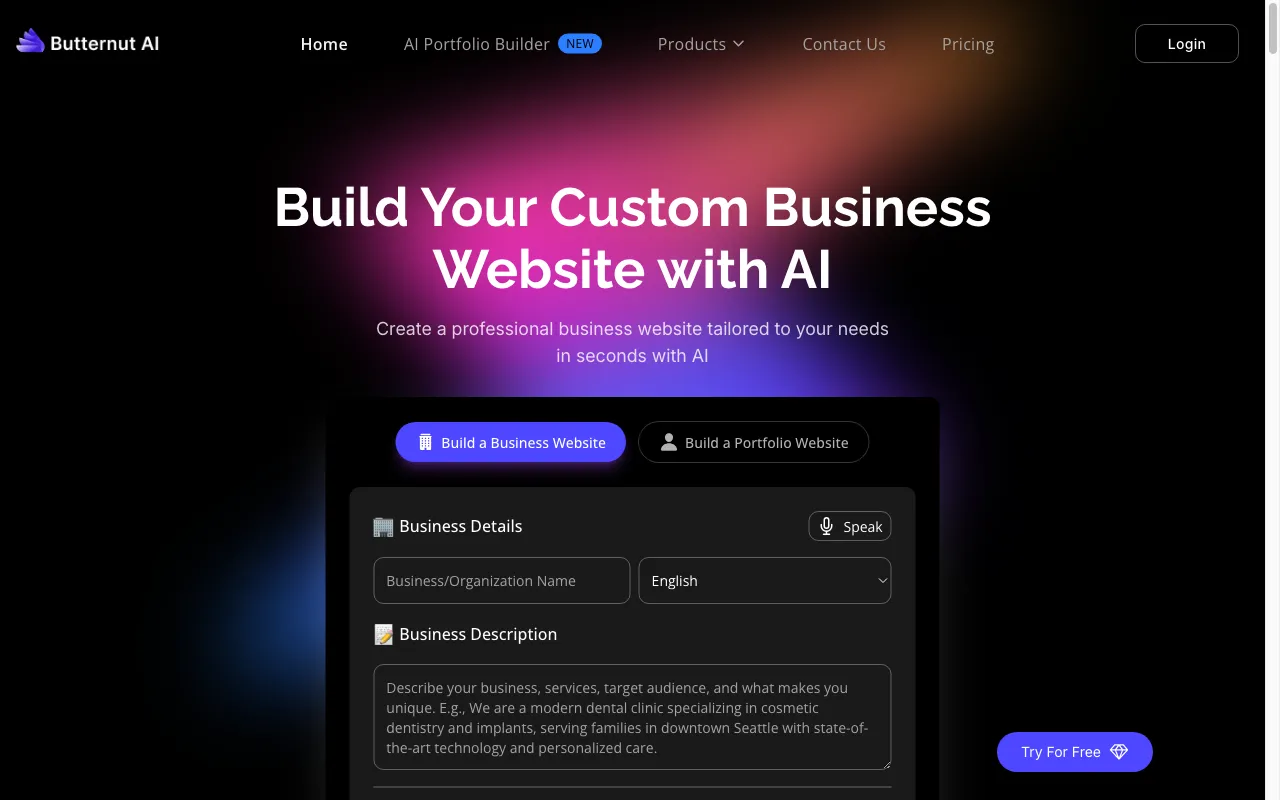 Butternut AI Beta — preview screenshot