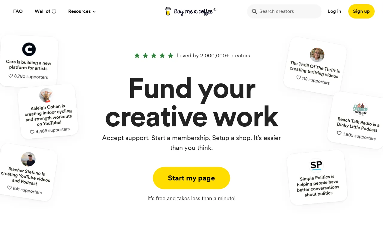 Buy Me a Coffee — preview screenshot