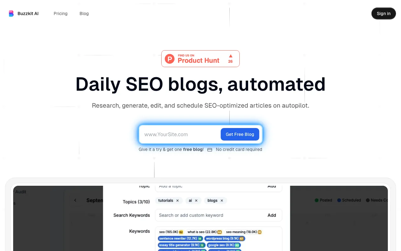 Buzzkit.ai (Beta) — preview screenshot