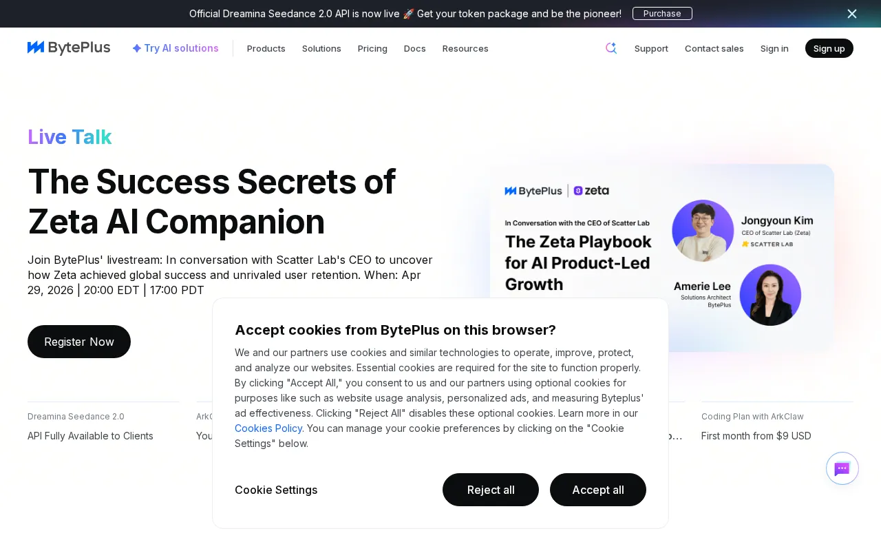 BytePlus — preview screenshot