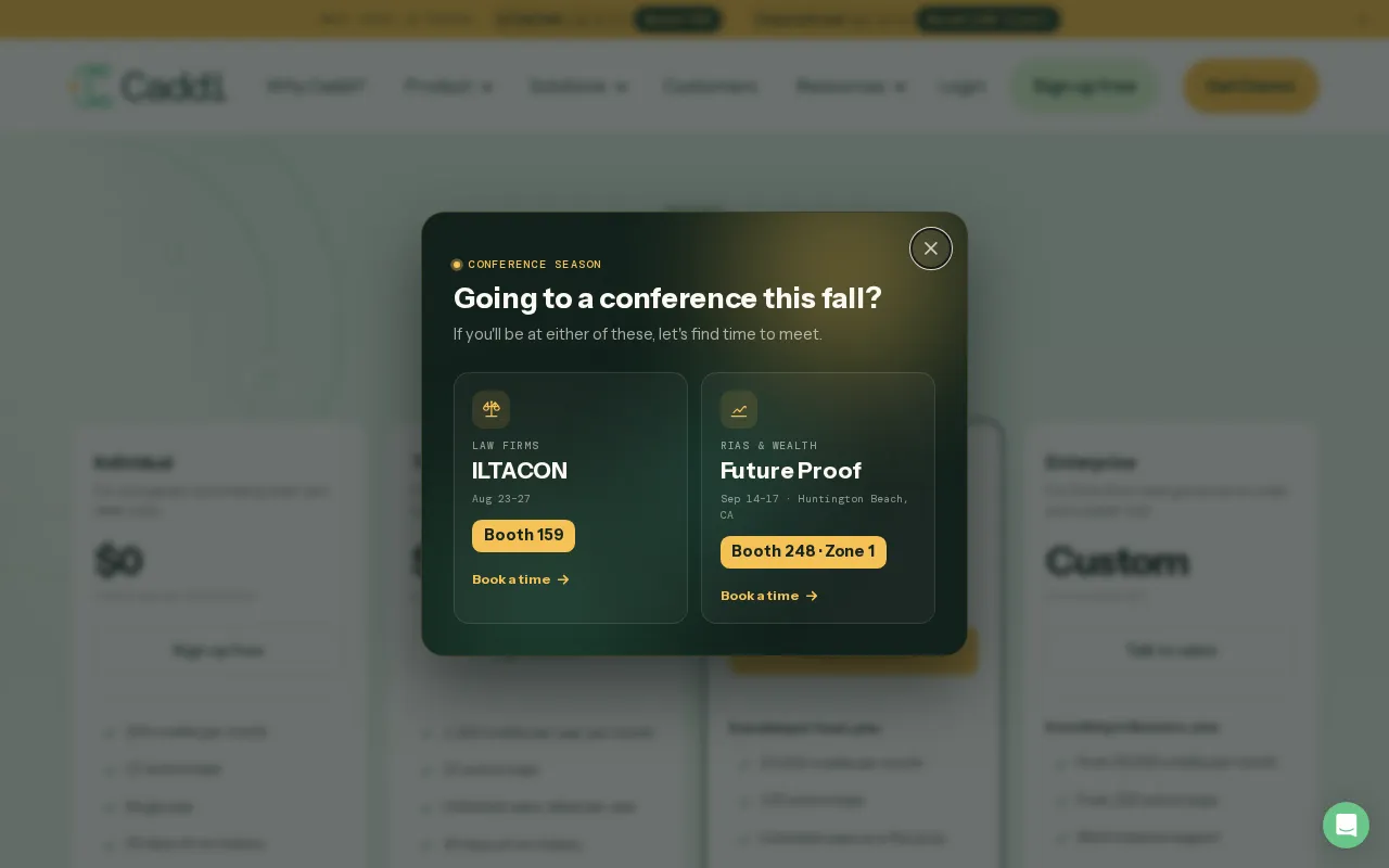 Caddi — pricing page