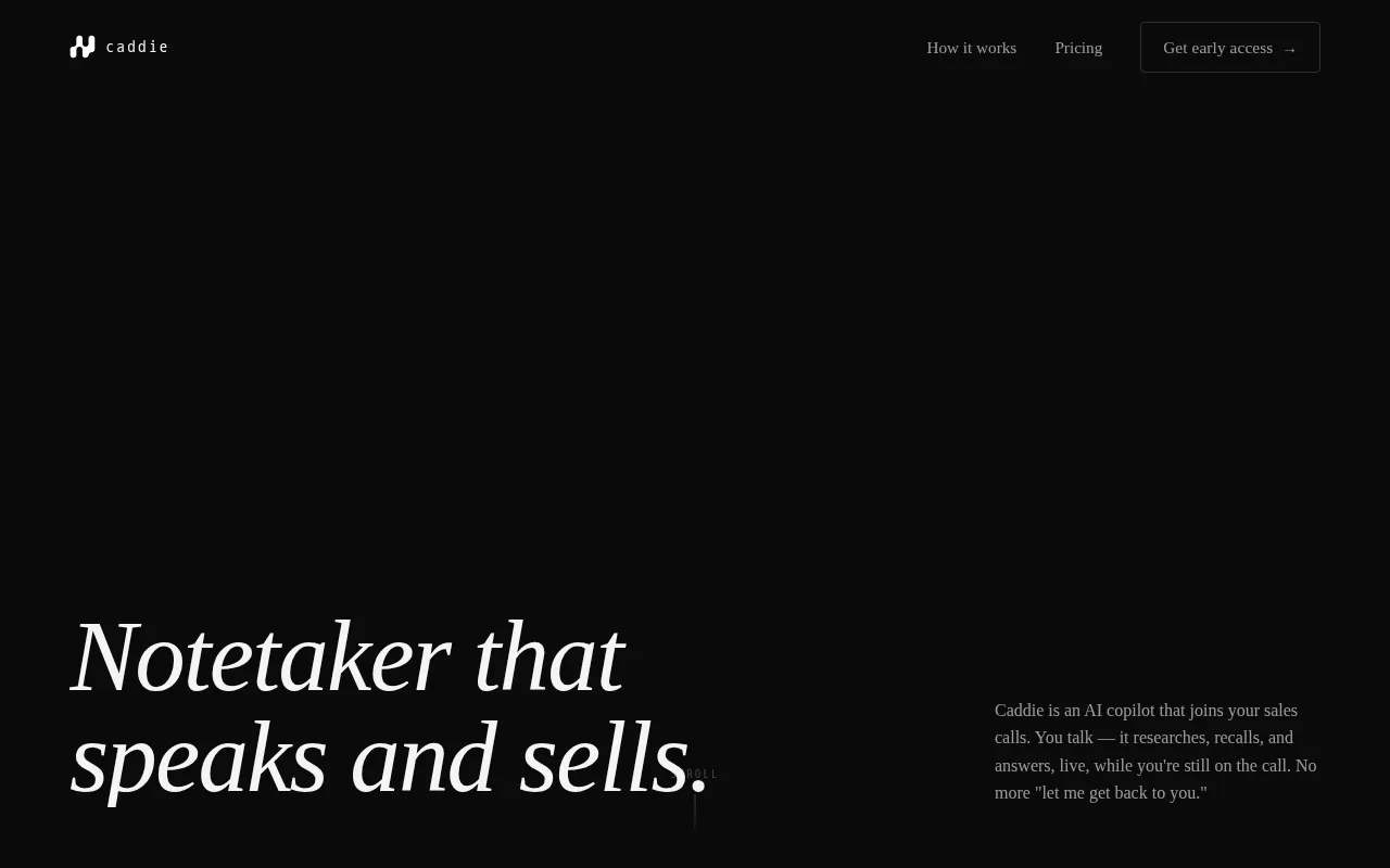 Caddie — preview screenshot