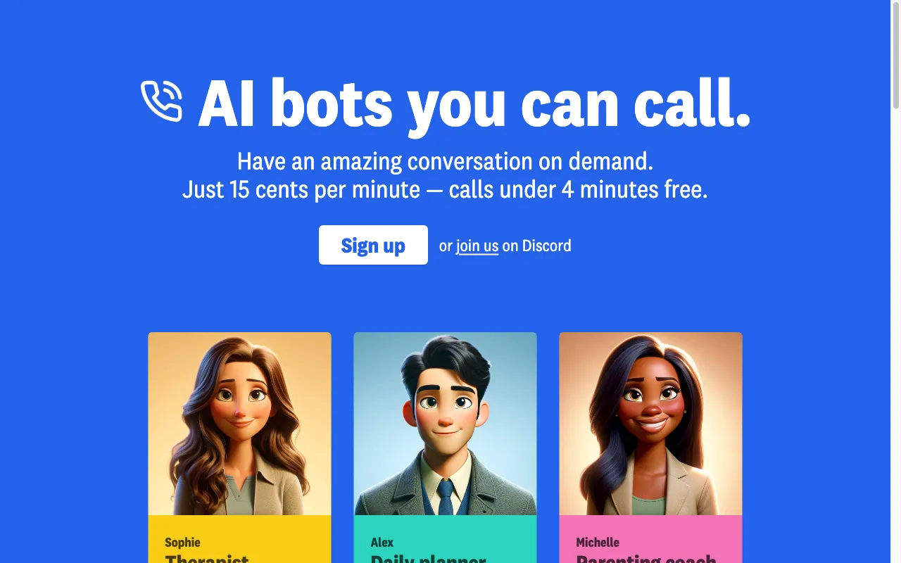 Call an AI — preview screenshot