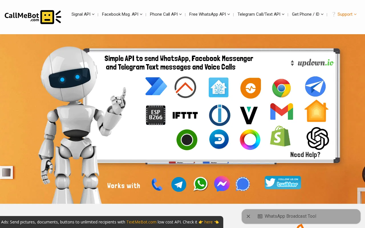 Callmebot — preview screenshot