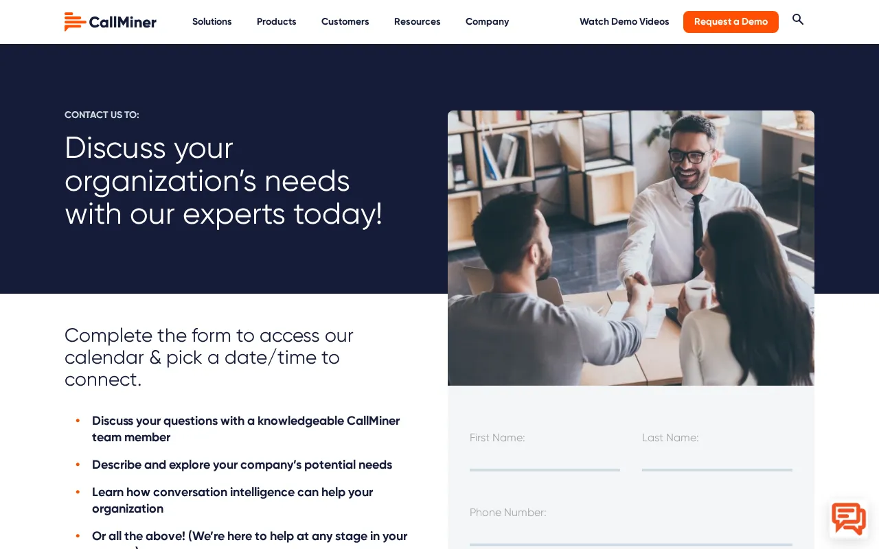 CallMiner Eureka — pricing page