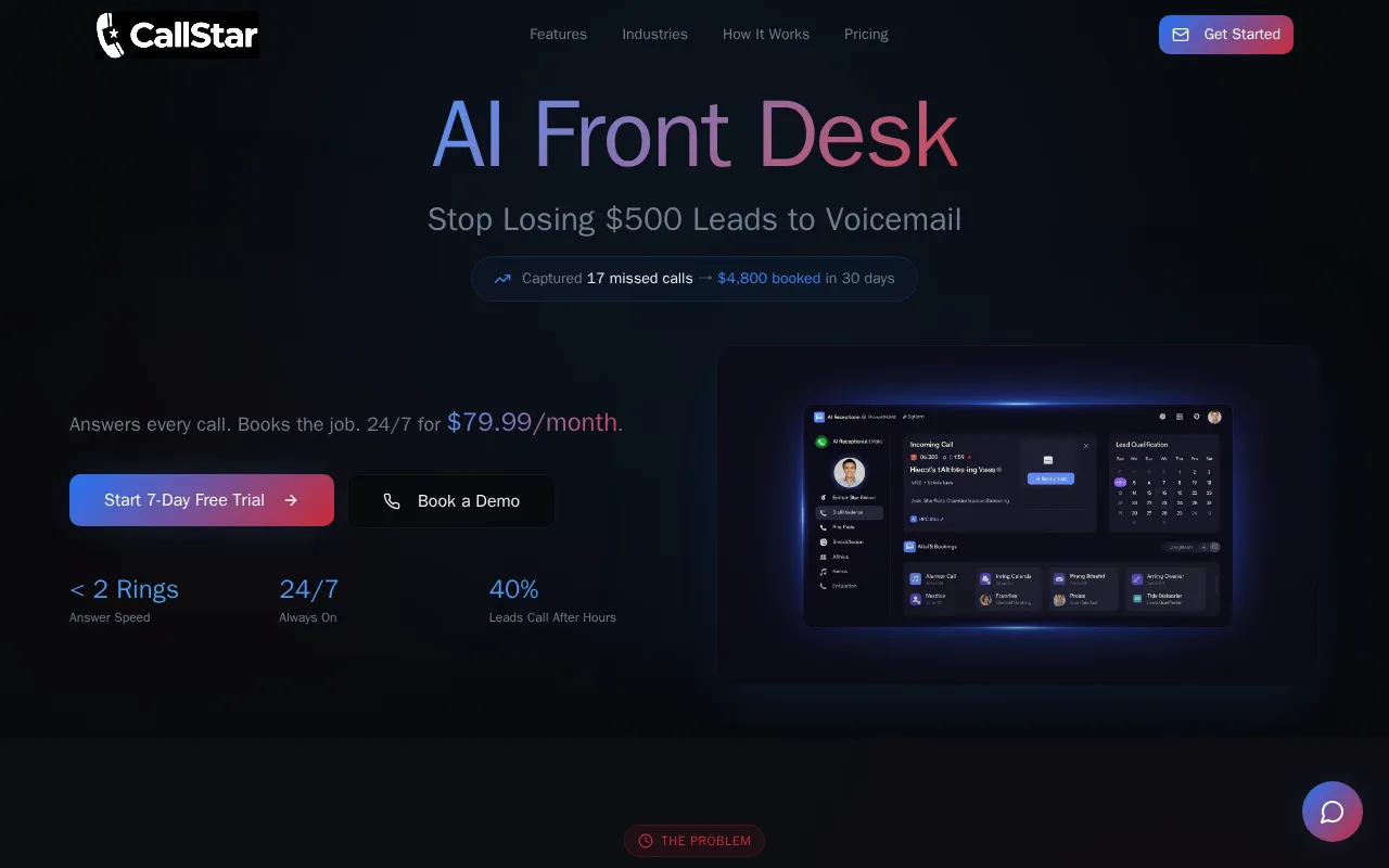CallStar — pricing page
