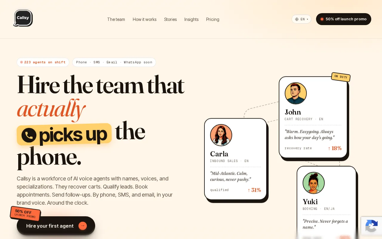 Callsy AI — preview screenshot