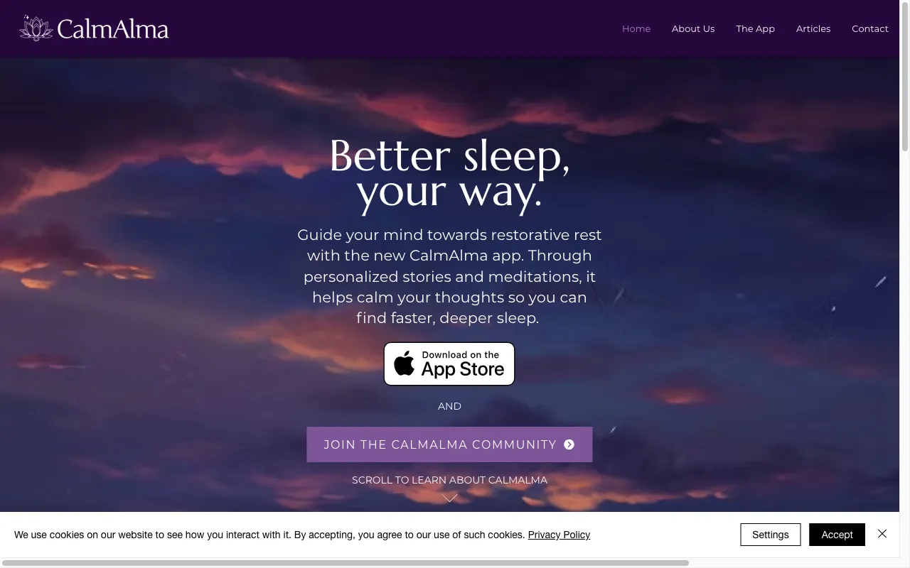 CalmAlma — preview screenshot