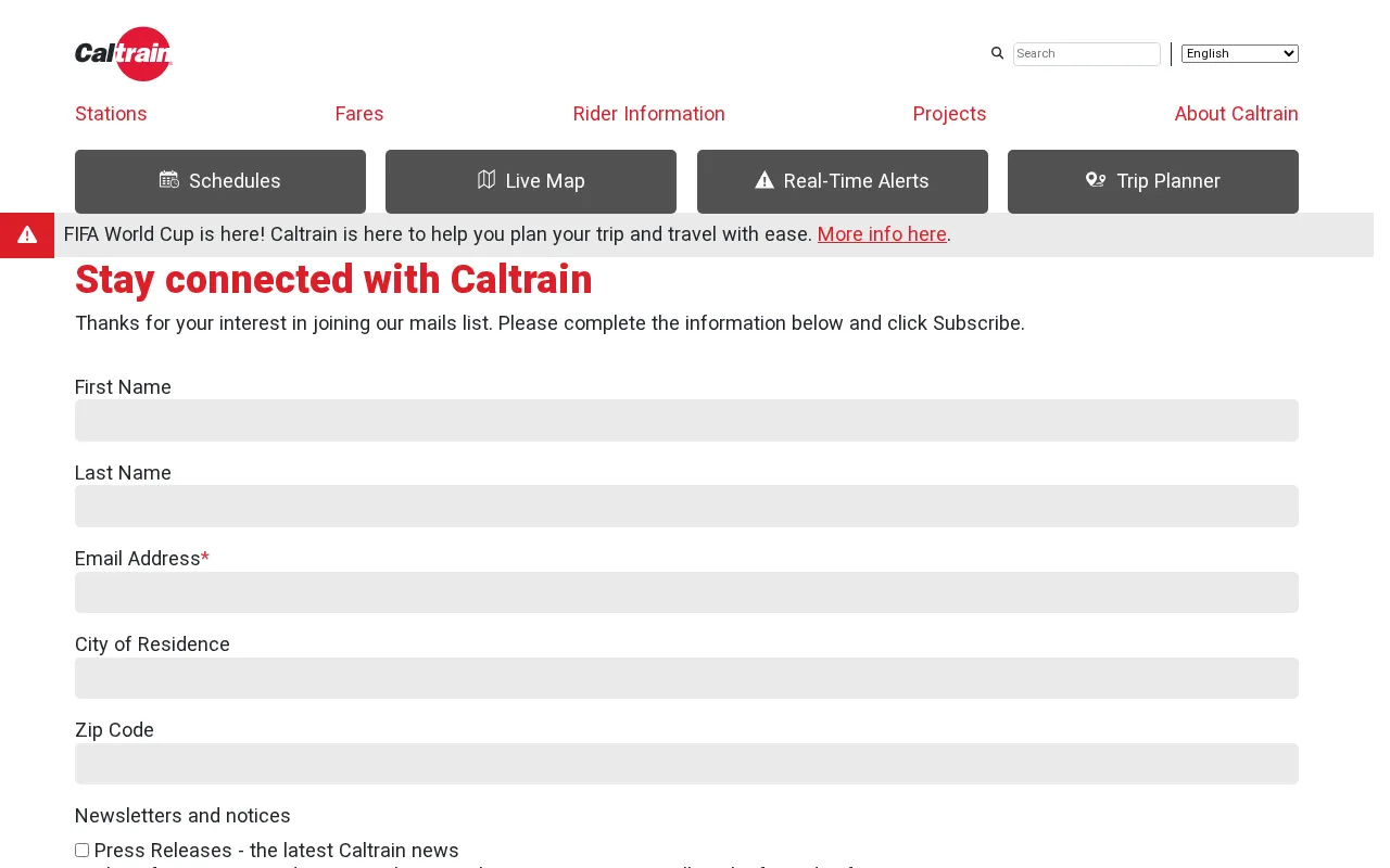 Caltrain — pricing page