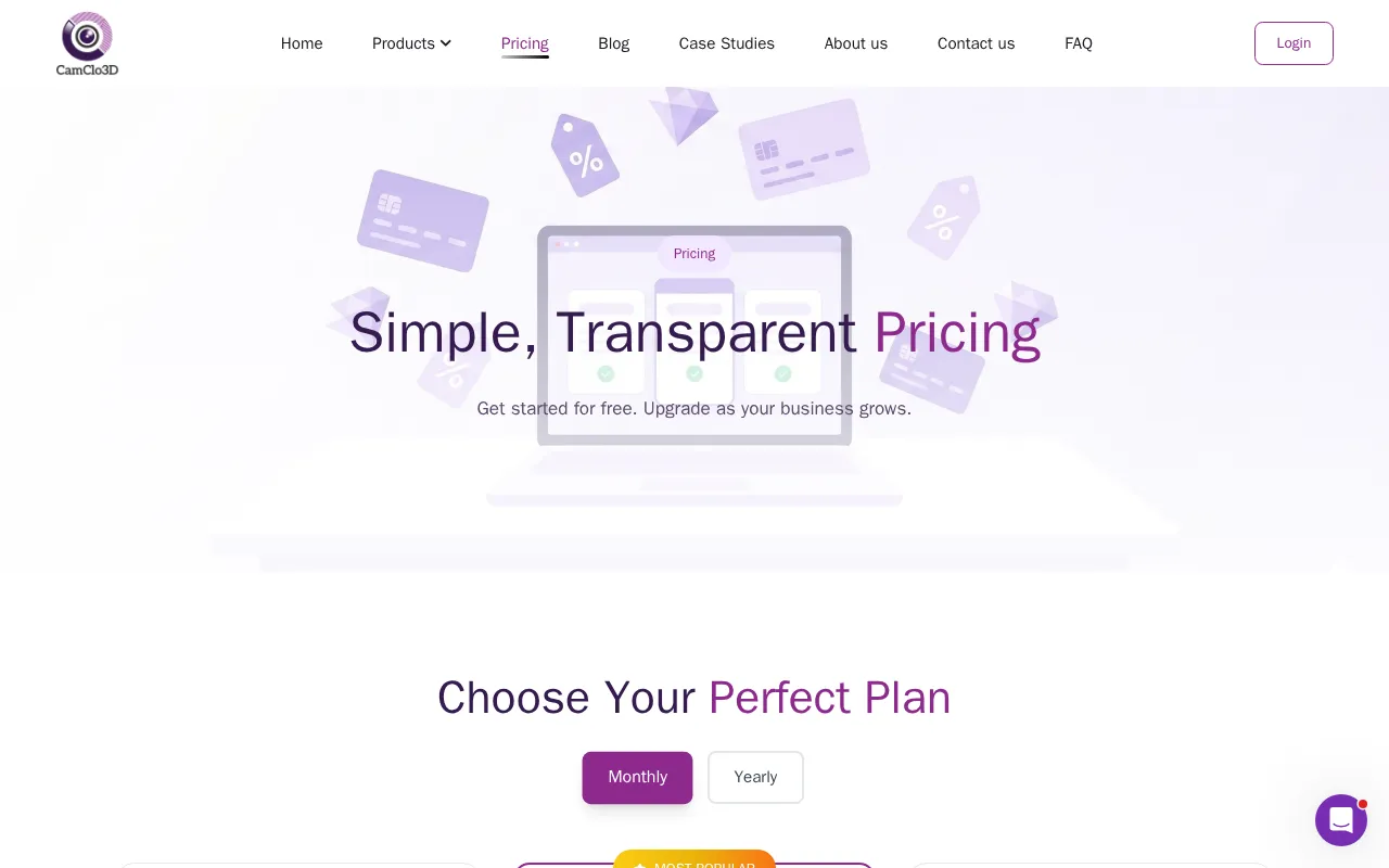 CamClo — pricing page