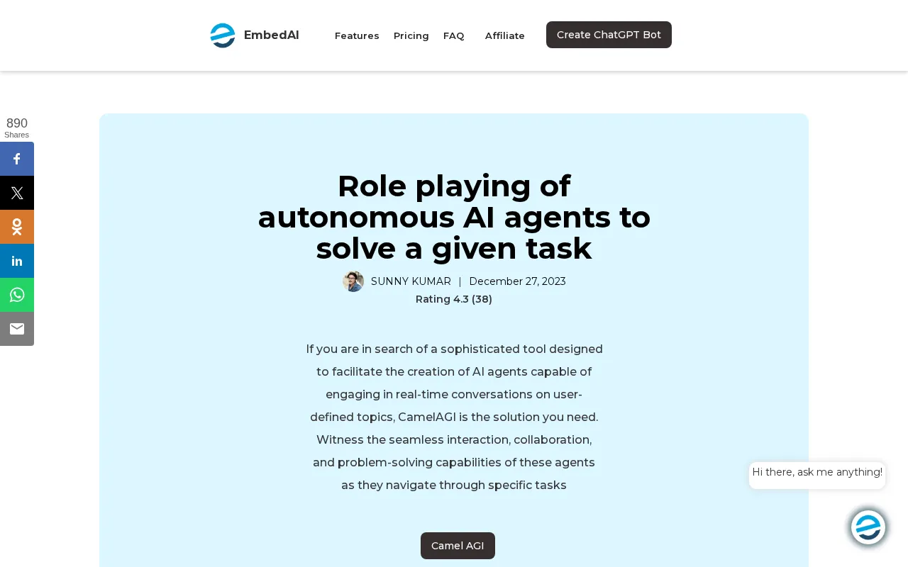 EmbedAI — preview screenshot