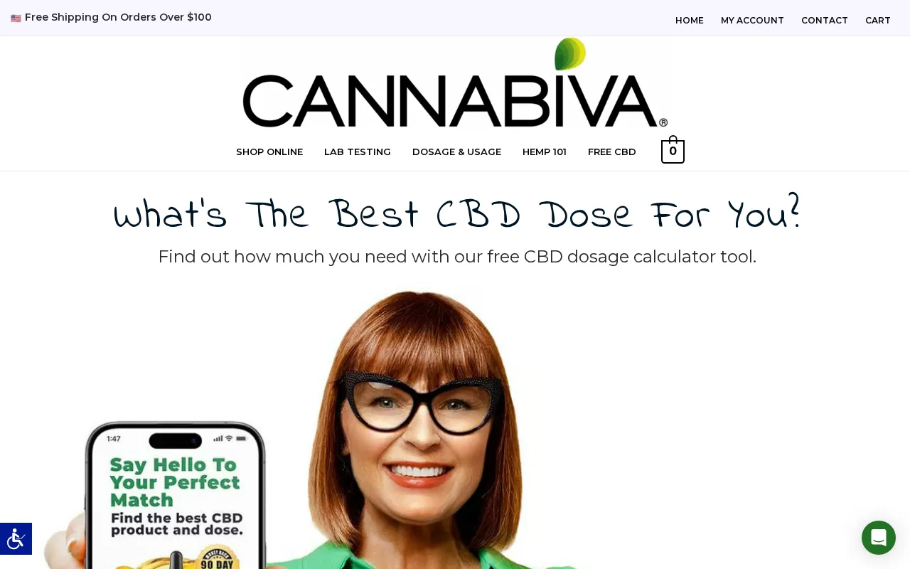Cannabiva CBD Dosage Calculator — preview screenshot