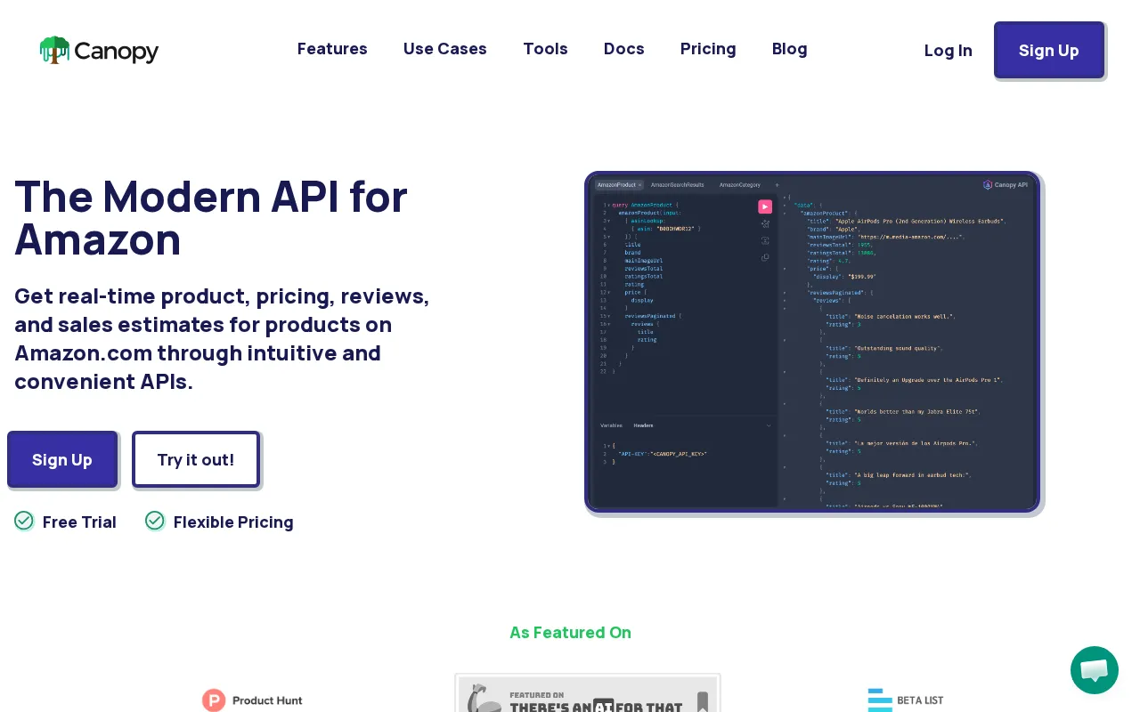 Canopy API — preview screenshot