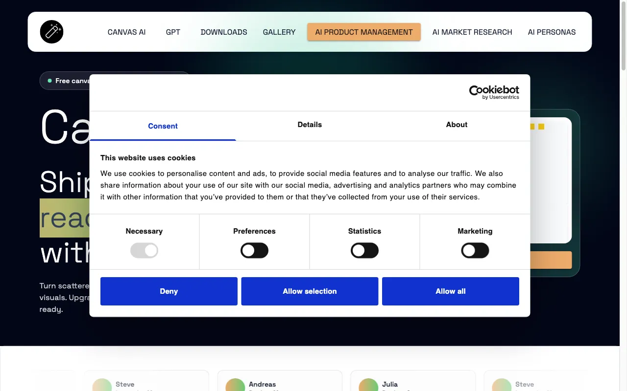 Canvas AI — preview screenshot