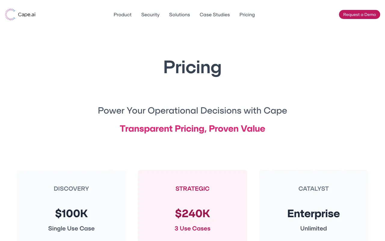 CapeChat — pricing page