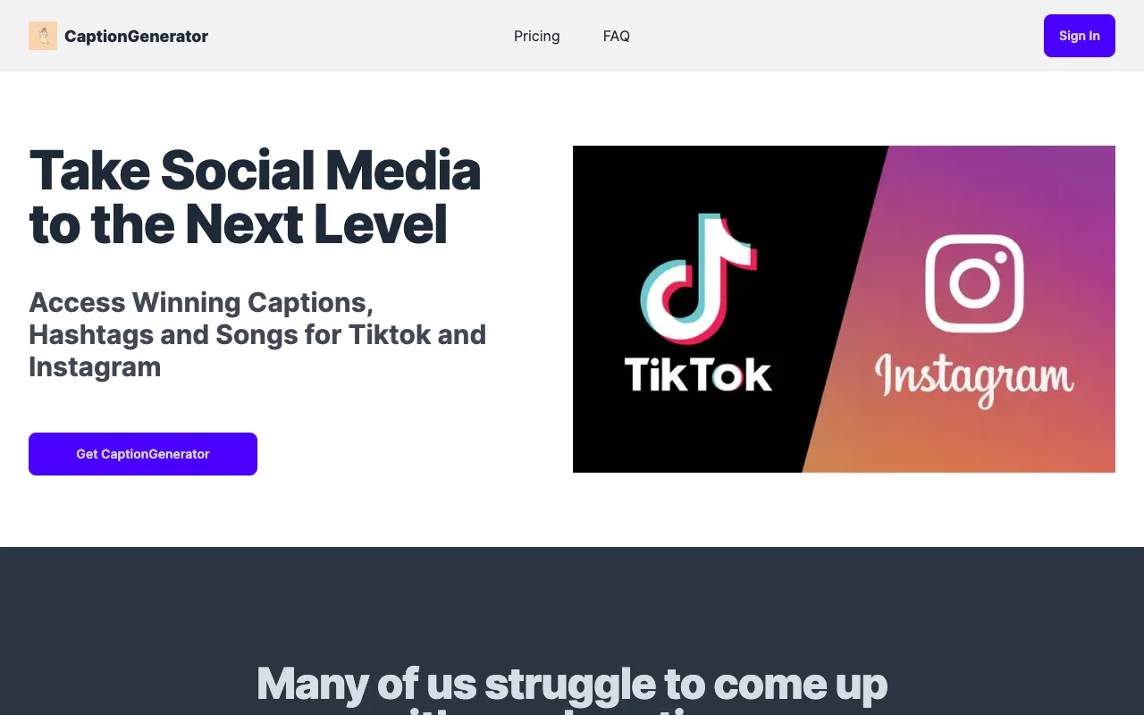 CaptionGenerator — preview screenshot