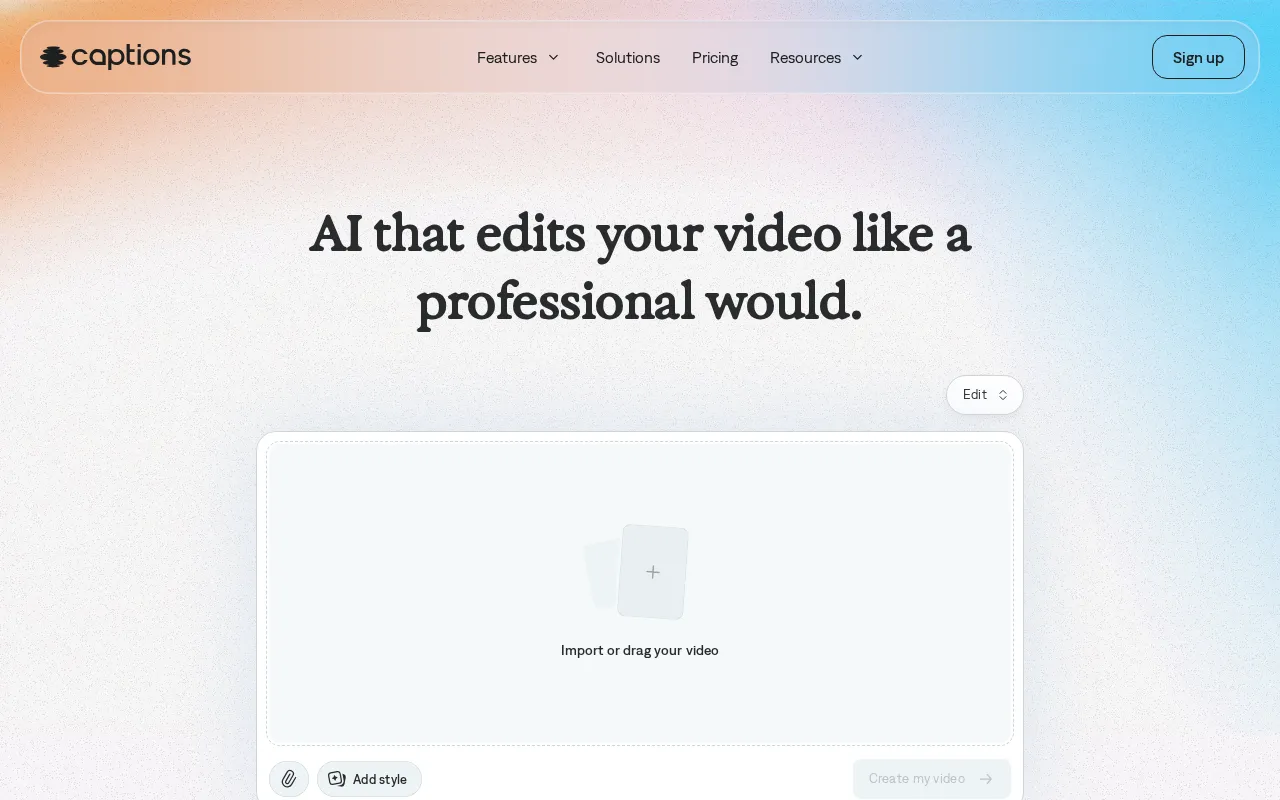 Captions — preview screenshot