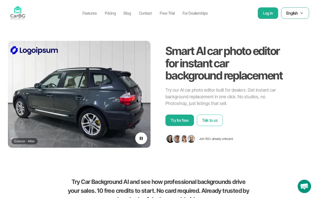 Car Background AI — preview screenshot