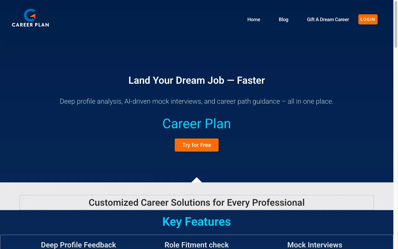 Career Plan — preview screenshot