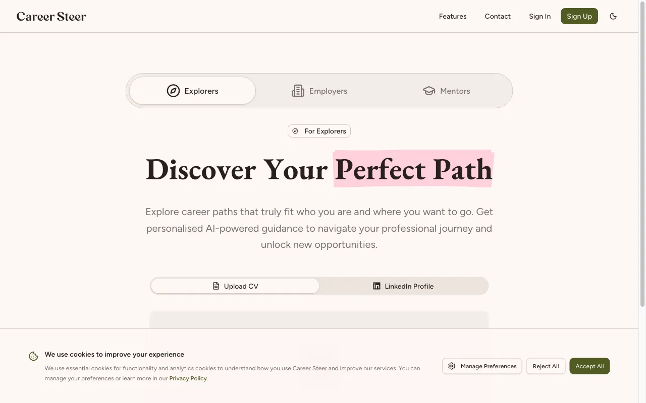 Career Steer — preview screenshot