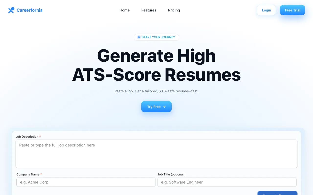 Careerfornia — preview screenshot