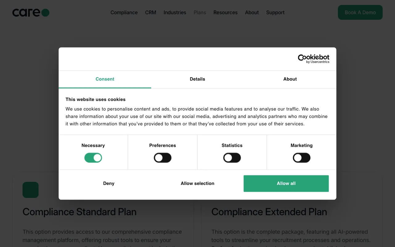 Careo AI — pricing page