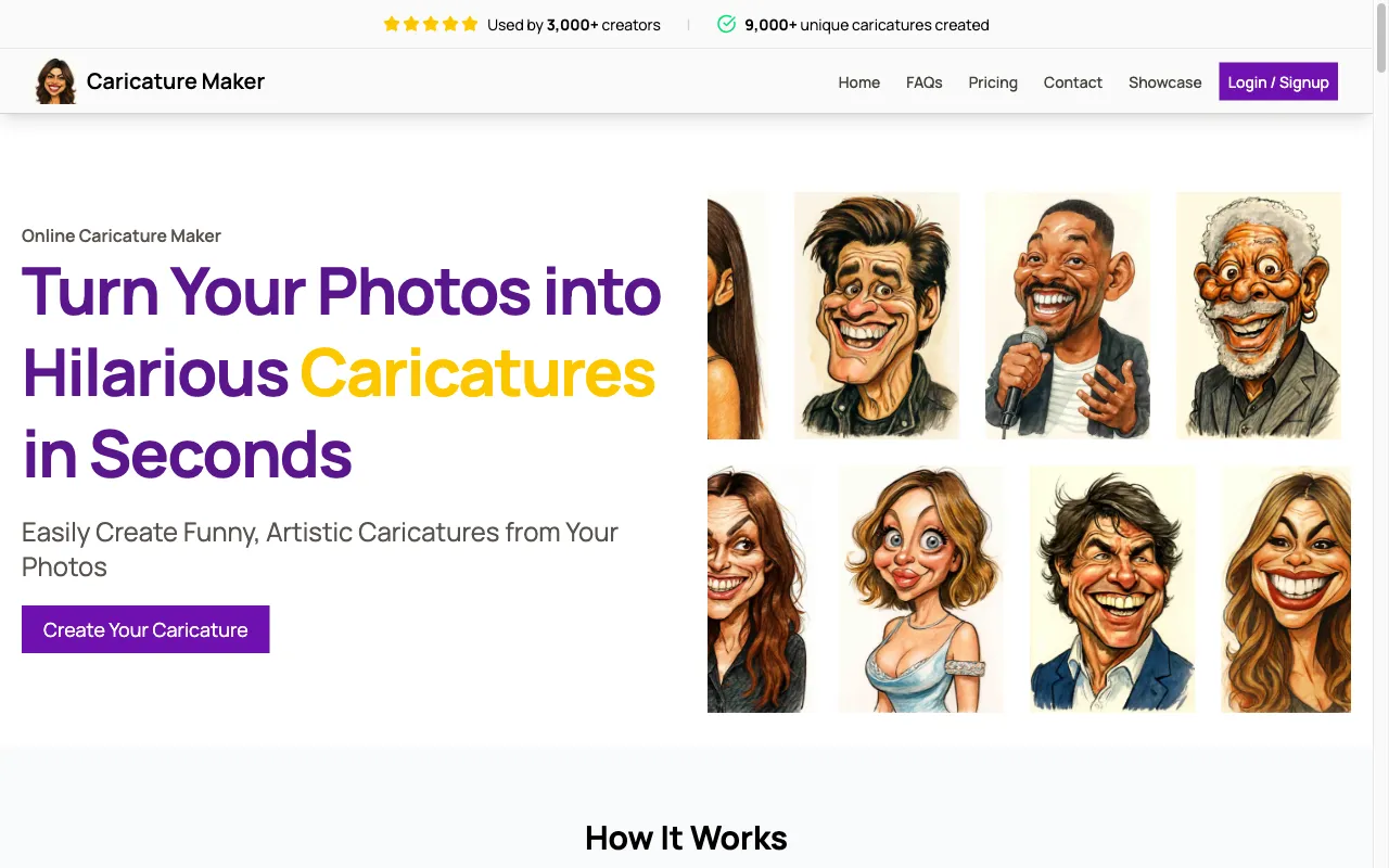 CaricatureMaker.net — preview screenshot