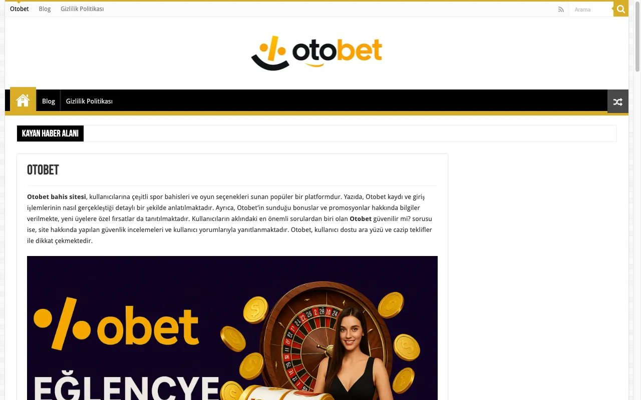 Otobet – Otobet Giriş — preview screenshot