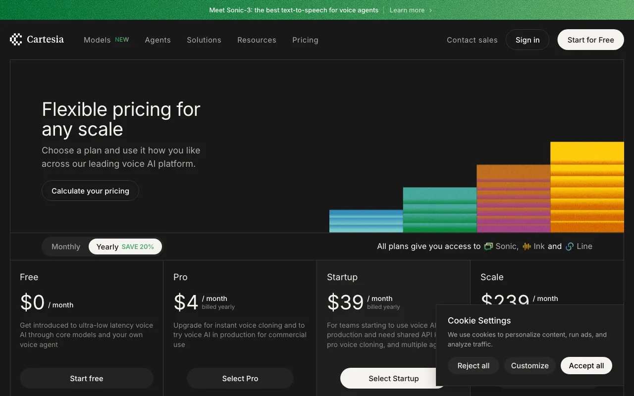 cartesia.ai — pricing page