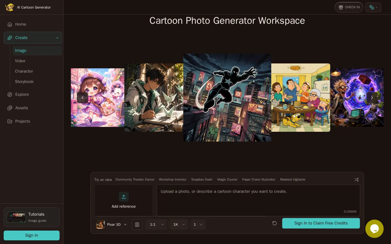 Cartoon Photo Generator — preview screenshot
