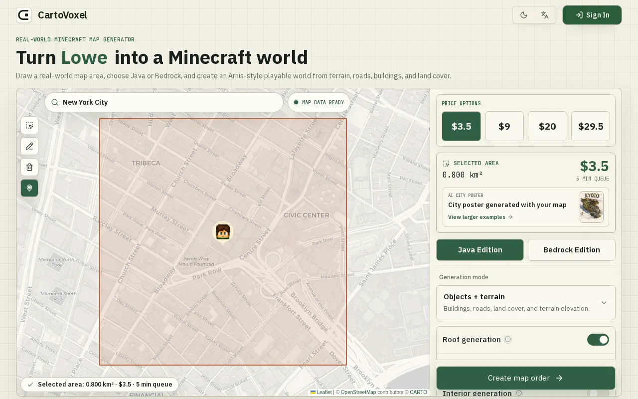 CartoVoxel — preview screenshot