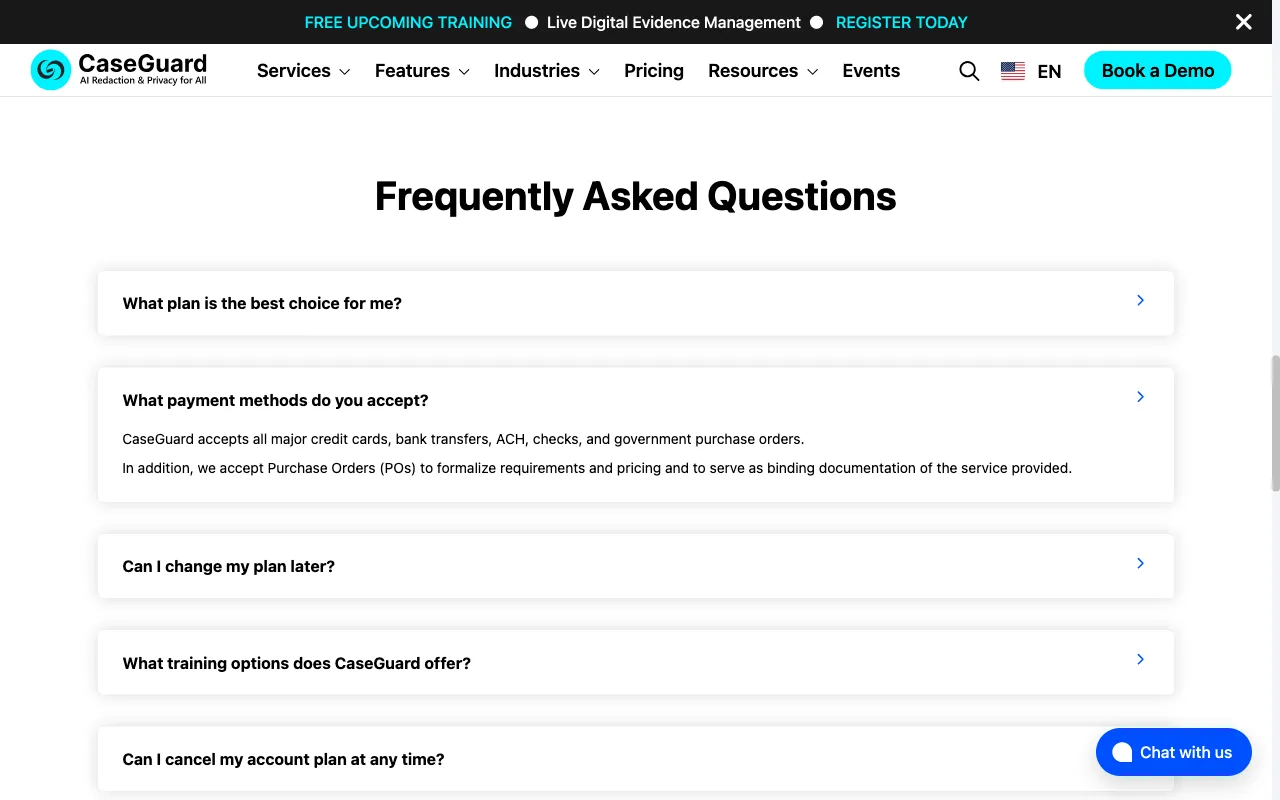 CaseGuard Studio — pricing page