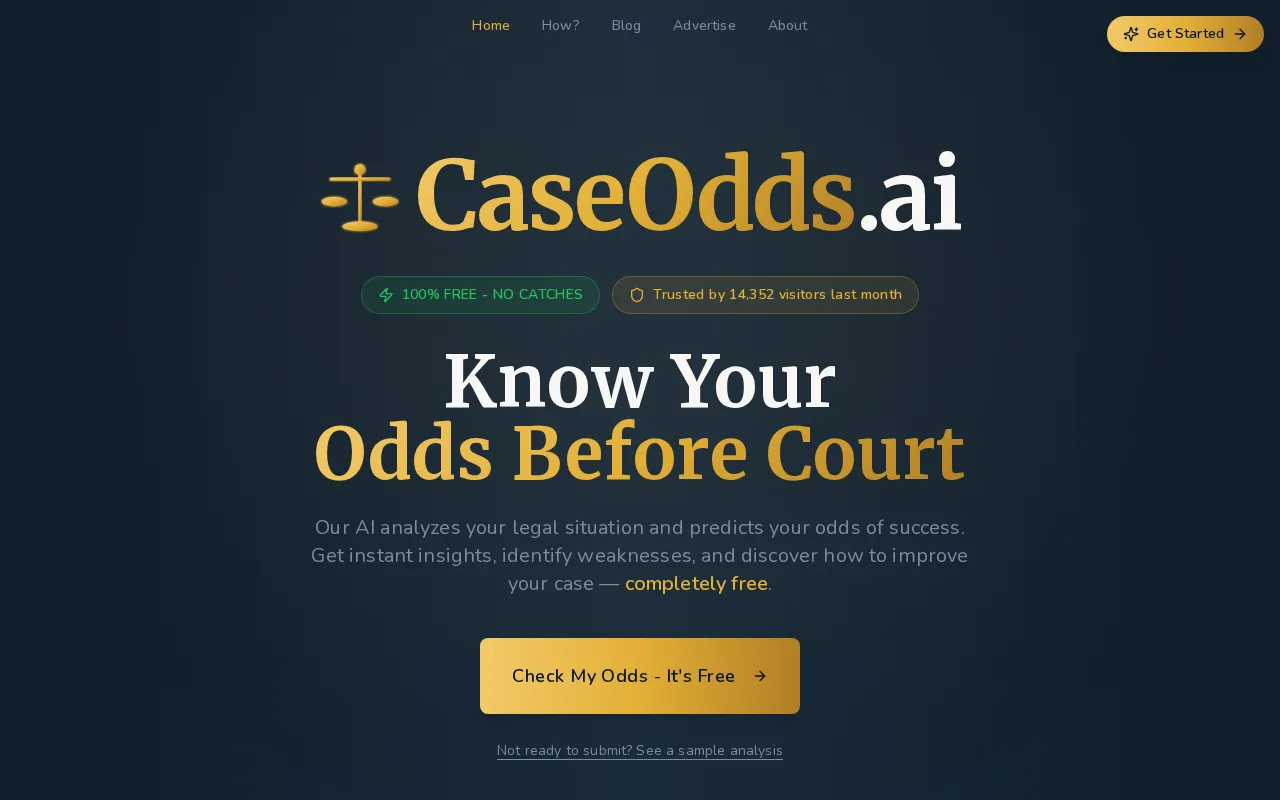 CaseOdds.ai — preview screenshot