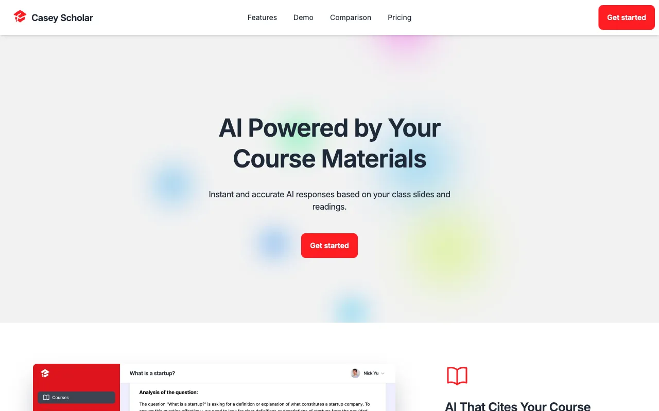 Casey Scholar — preview screenshot