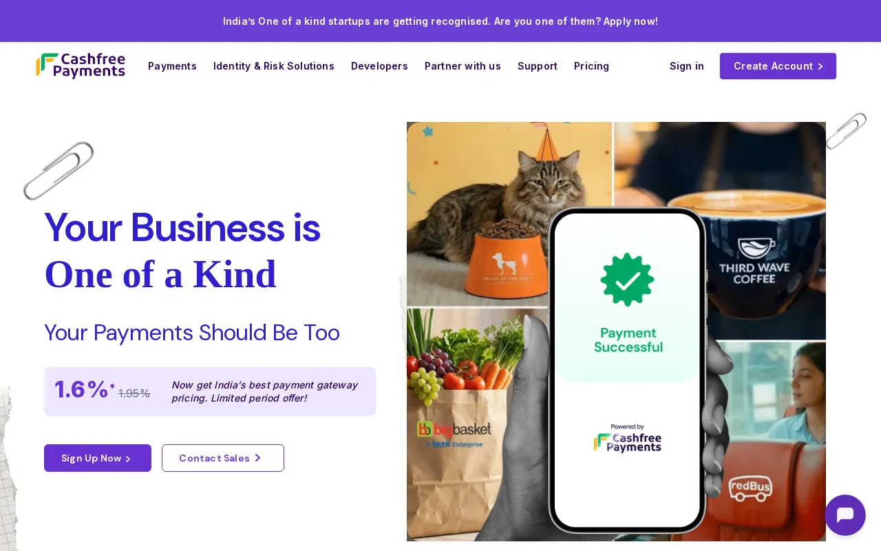 Cashfree — preview screenshot