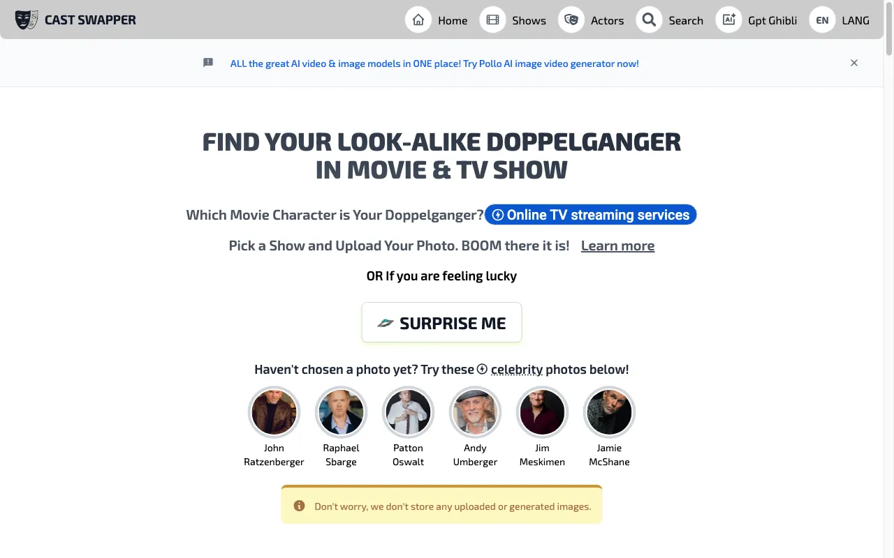 whatcharacterdoilooklike.com — preview screenshot