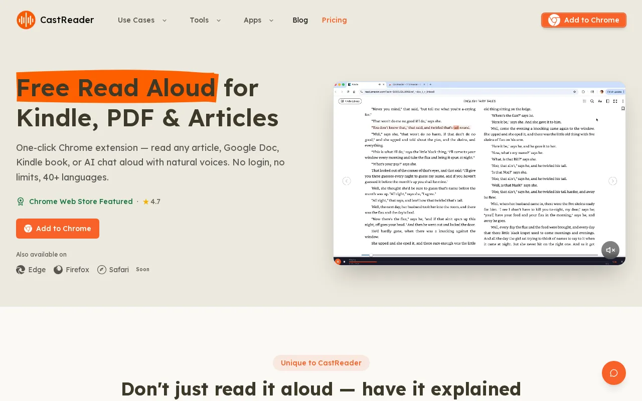 castreader.ai — preview screenshot