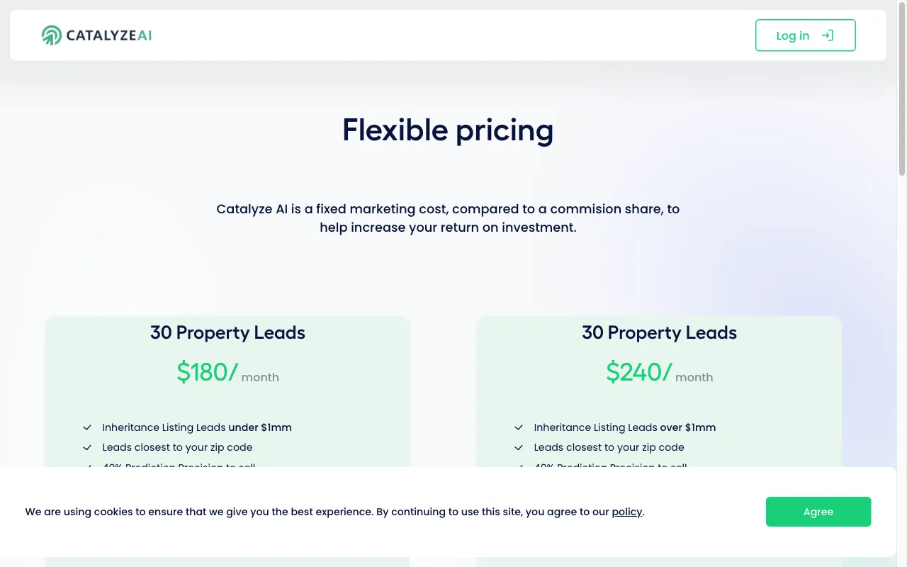 Catalyze AI — pricing page