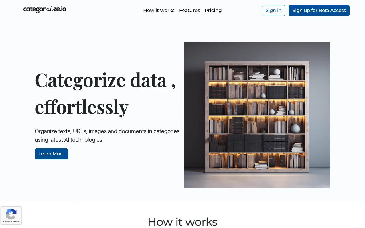 Categoraize.io — preview screenshot